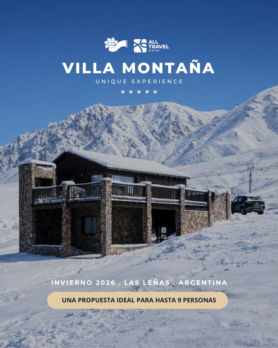 All Travel - Operador Nº1 en Ski Facebook ad: Descubrí VILLA MONTAÑA