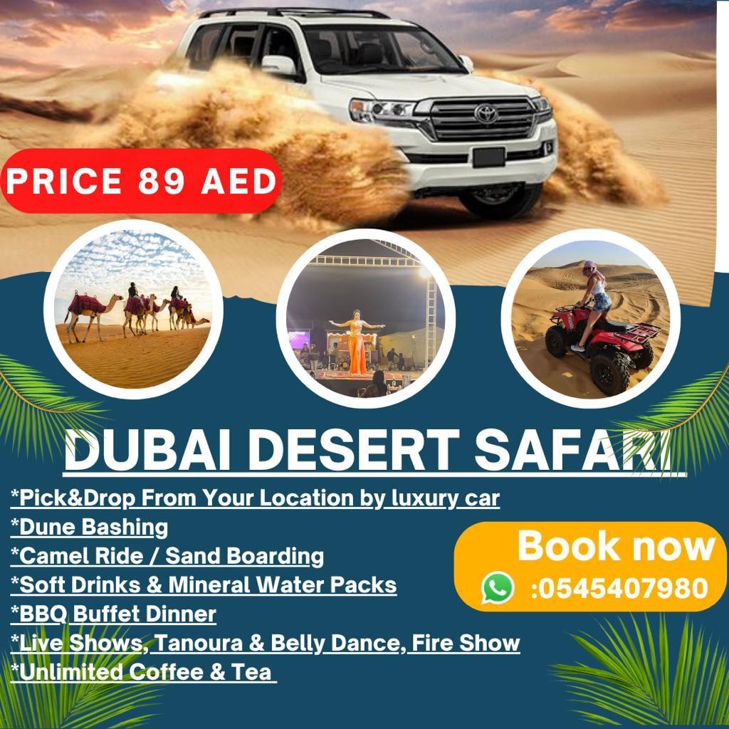 Dubai Desert safari Facebook ad: Chat with us