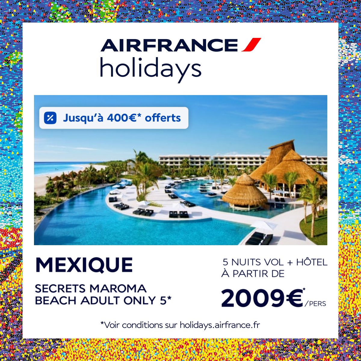 Air France holidays Facebook ad from May 13, 2026