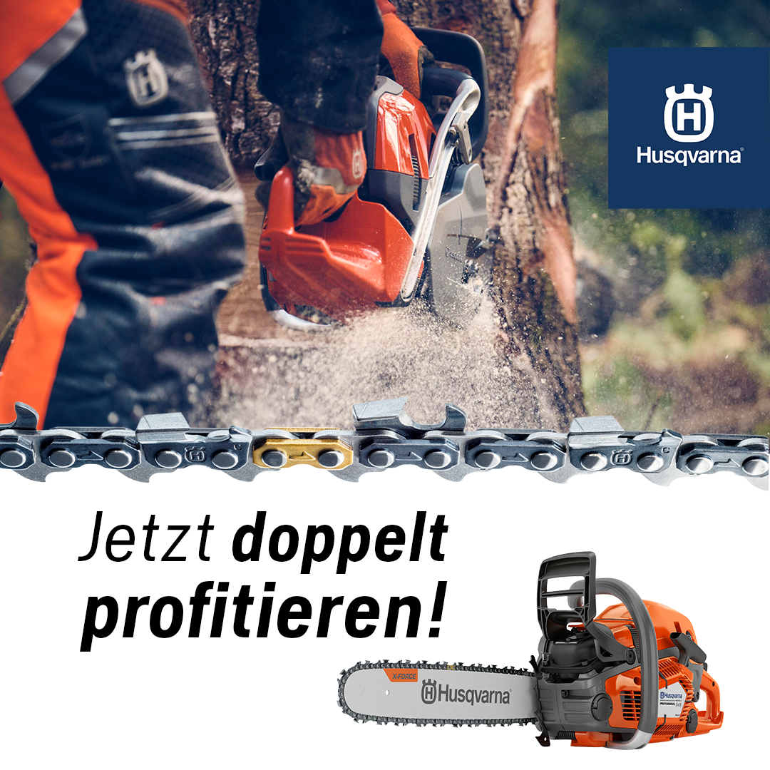 Husqvarna Facebook ad: Jetzt doppelt profitieren!