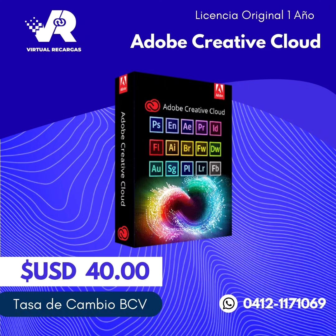 _virtual_recargas Facebook ad: *Adobe Creative Cloud Membresía 1 año