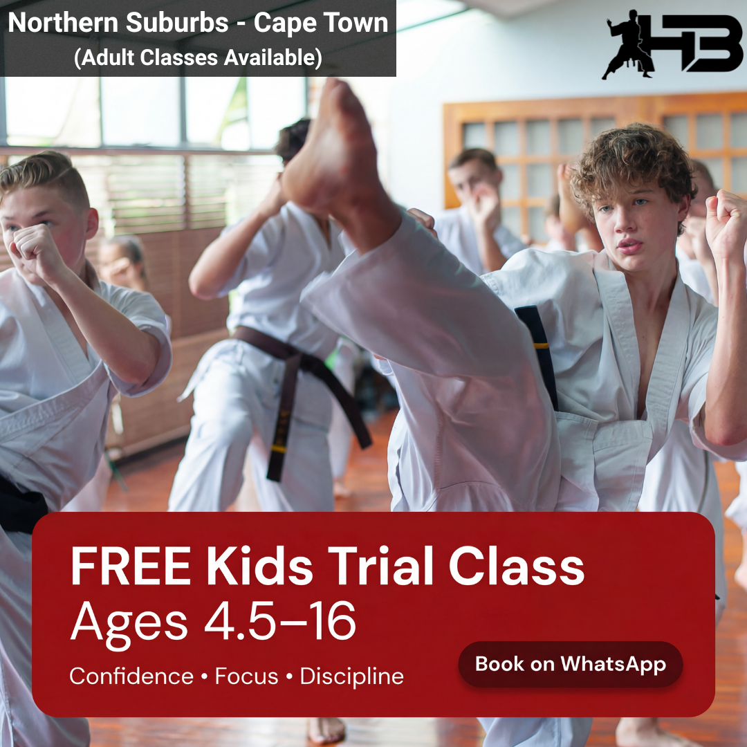 Hennie Bosman's School of Karate Facebook ad: FREE Kids Karate Trial (Durbanville)