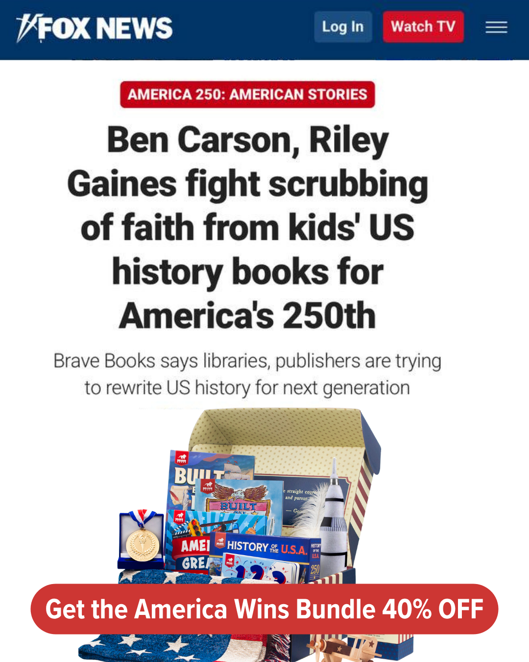 BRAVE Books Facebook ad