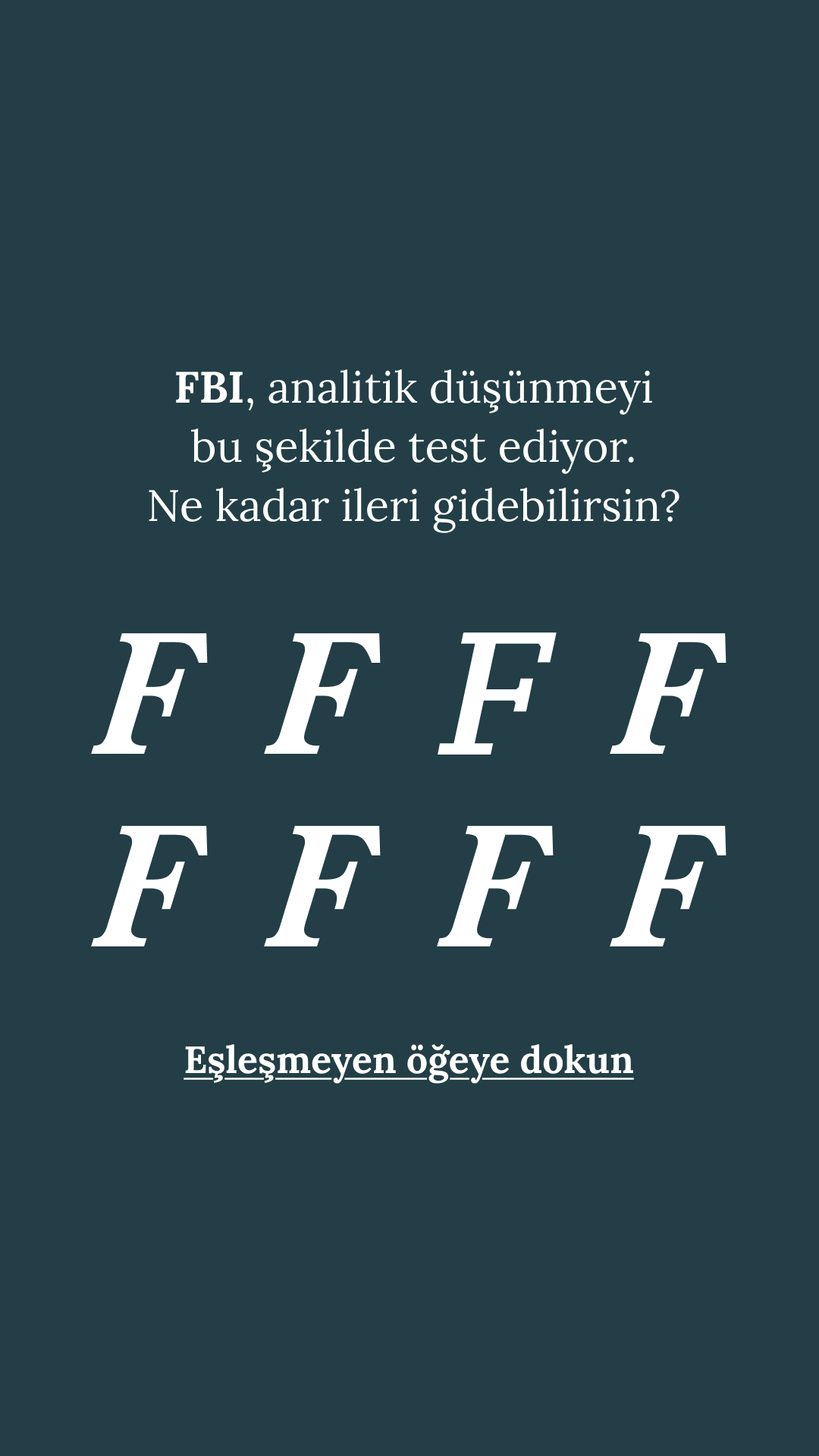 International Brain Test Facebook ad