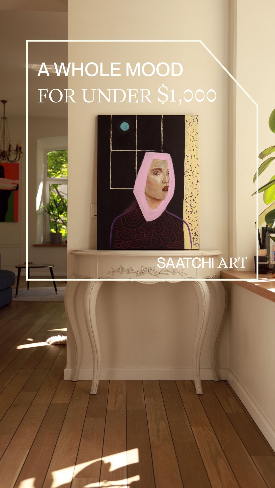 Saatchi Art Facebook ad: One-of-One Art Under $1,000