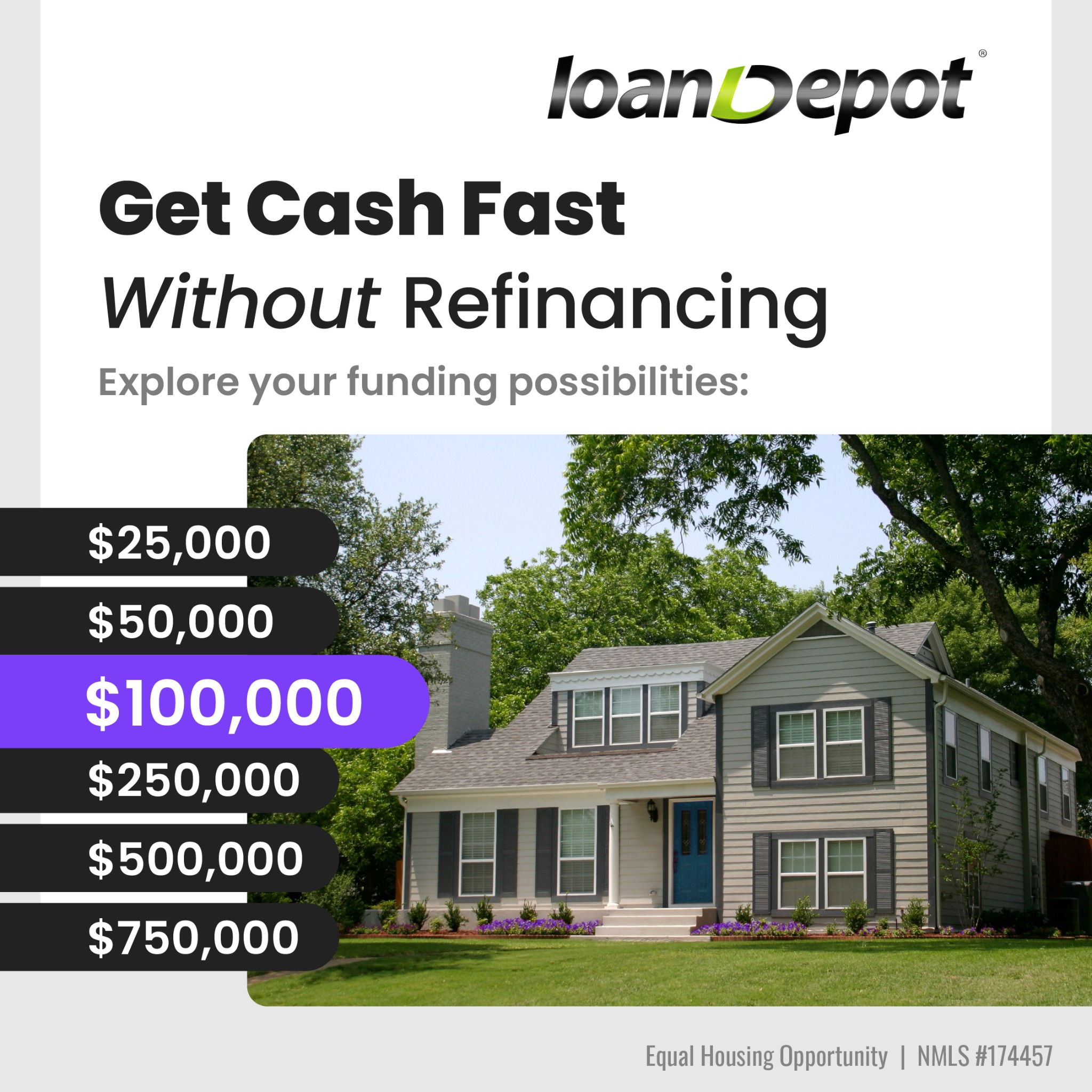 loanDepot Facebook ad: 580+ Credit? You May Qualify