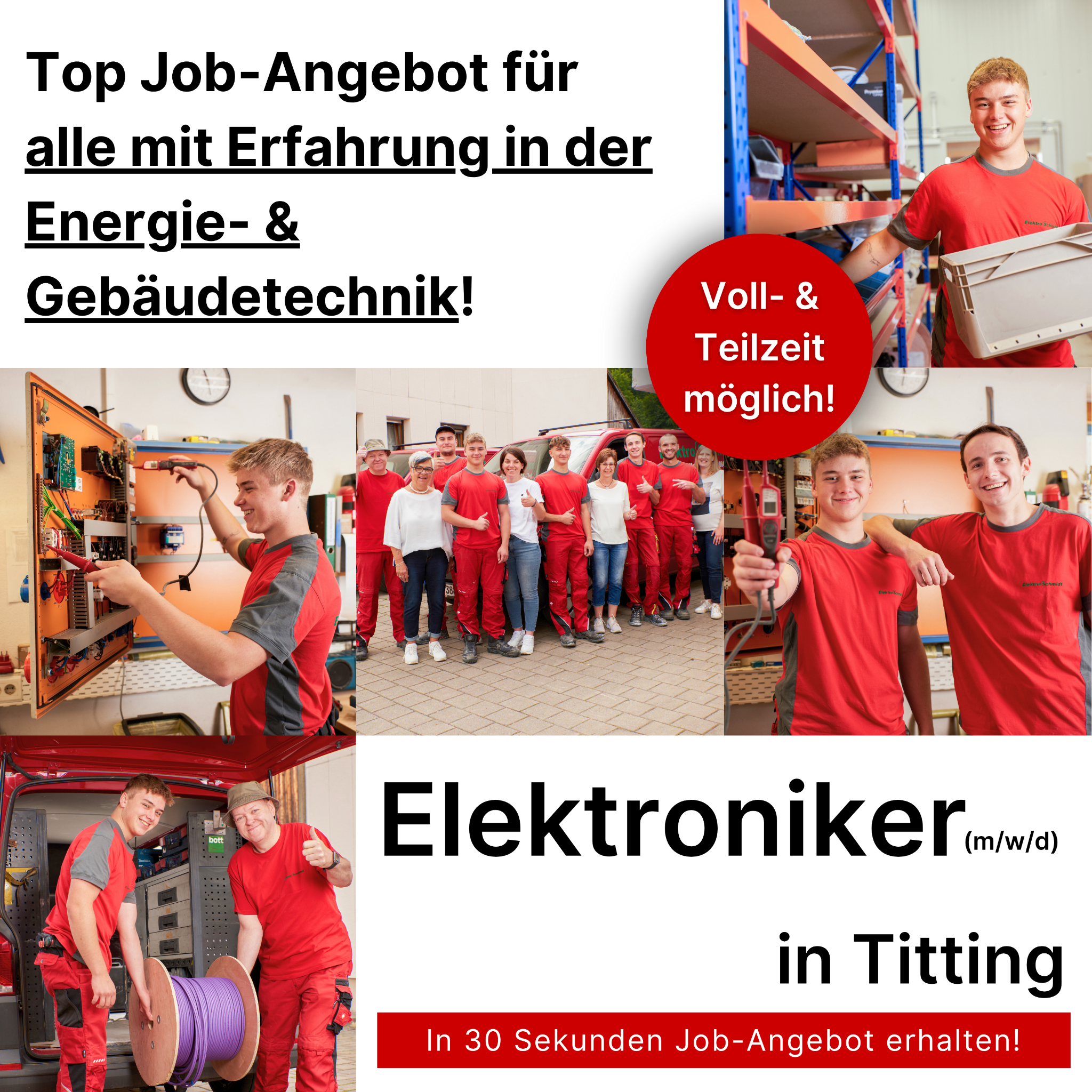 Candidate Flow Elektro Jobs Facebook ad: Du möchtest ein unwiderstehliches Job-Angebot?