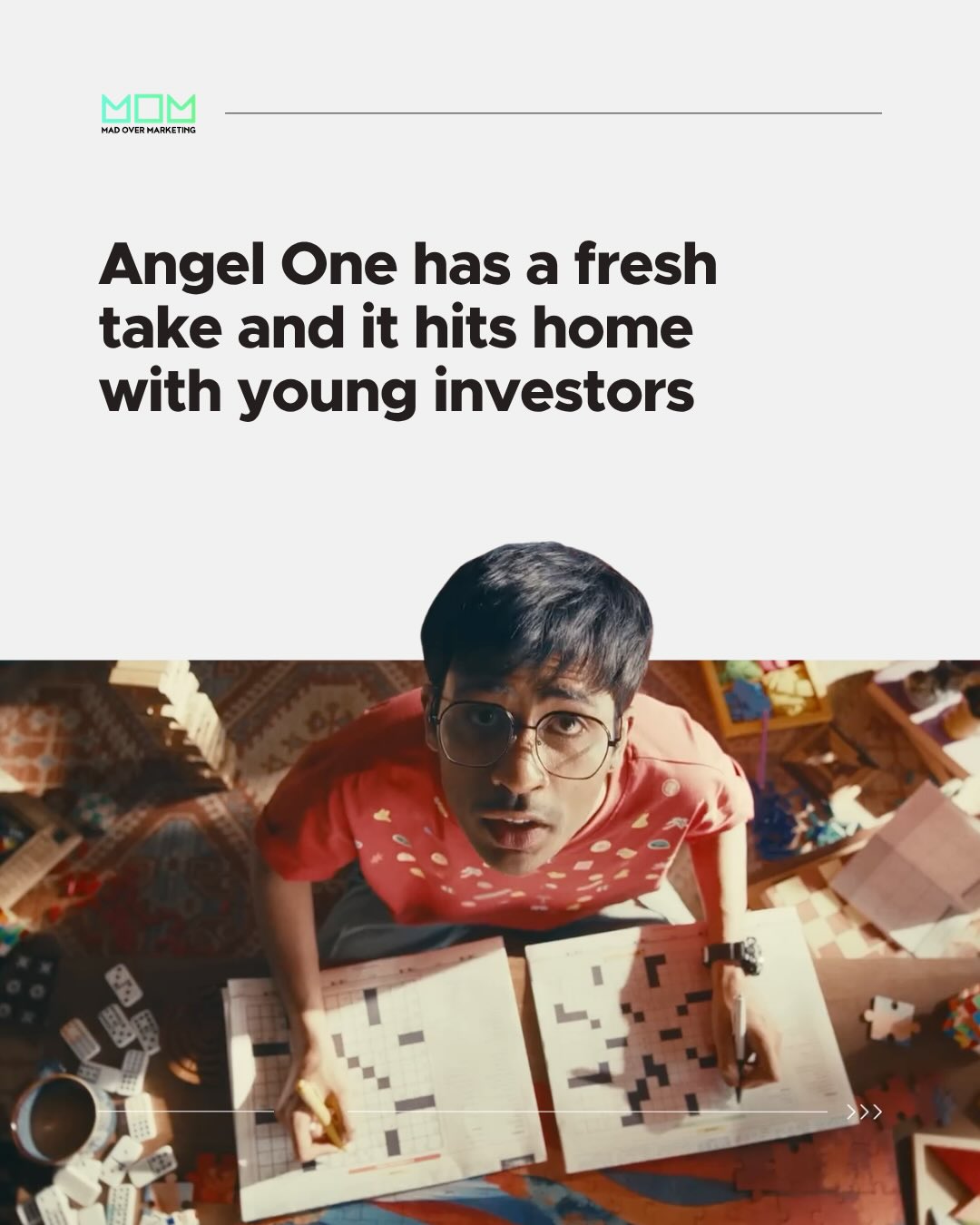 Mad over Marketing (M.O.M) Facebook ad: Angel One is out to be that smart…