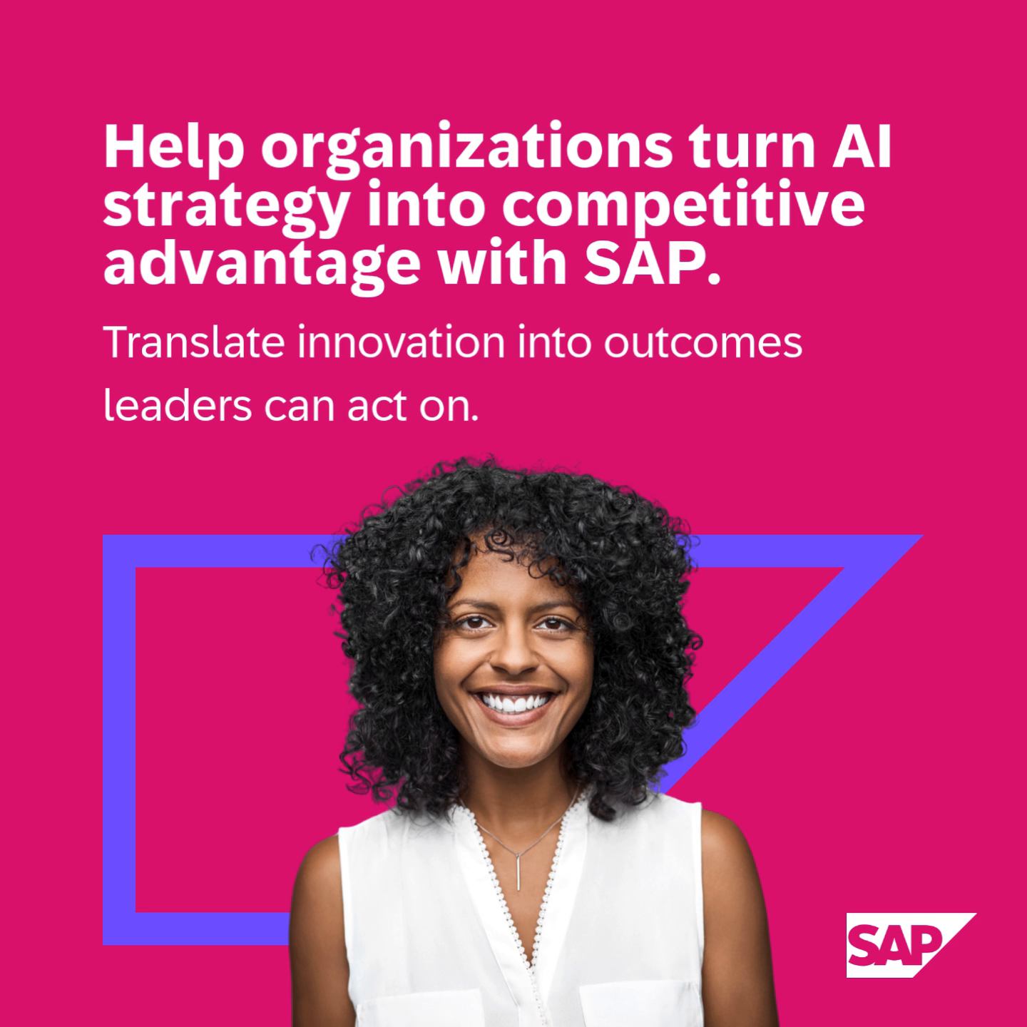 SAP Facebook ad: Lead the business AI conversation
