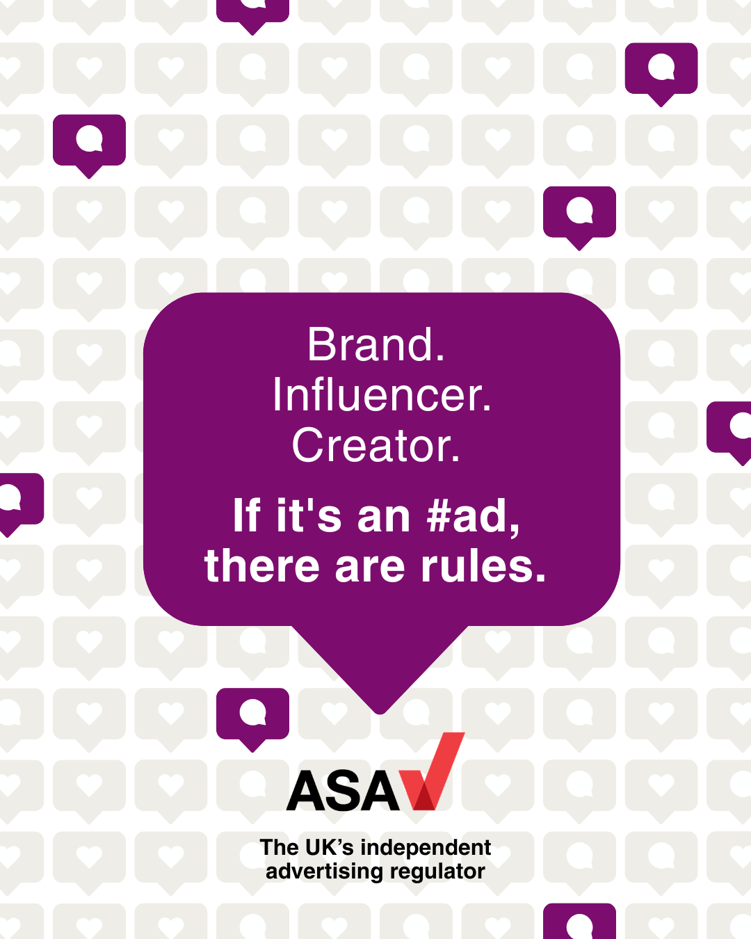 Advertising Standards Authority Facebook ad: Advertising in the UK is regulated.