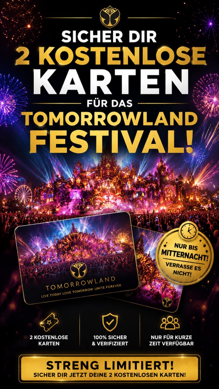 Reisefreunde Facebook ad: Exklusiv: 2 Tomorrowland-Tickets kostenlos!