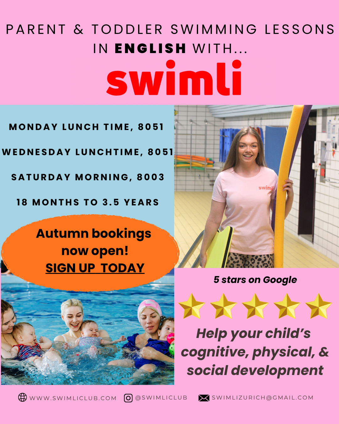 Swimli club Zürich Facebook ad
