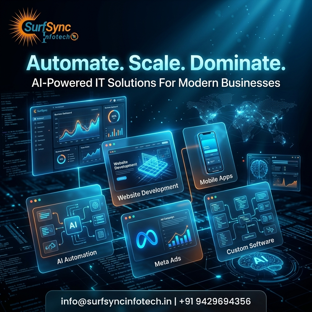 SurfSync Infotech PVT LTD Facebook ad: Most businesses lose customers because their website…