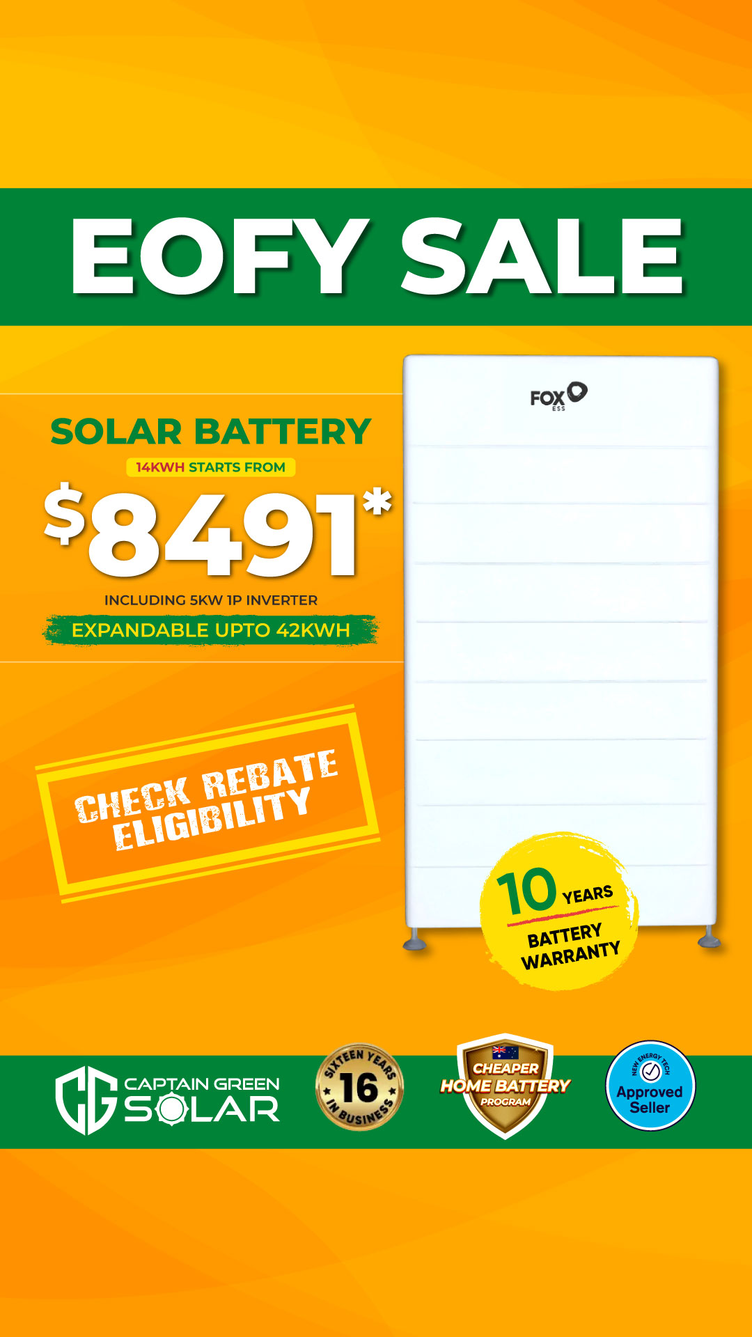 Captain Green Australia Facebook ad: Established Since 2010
