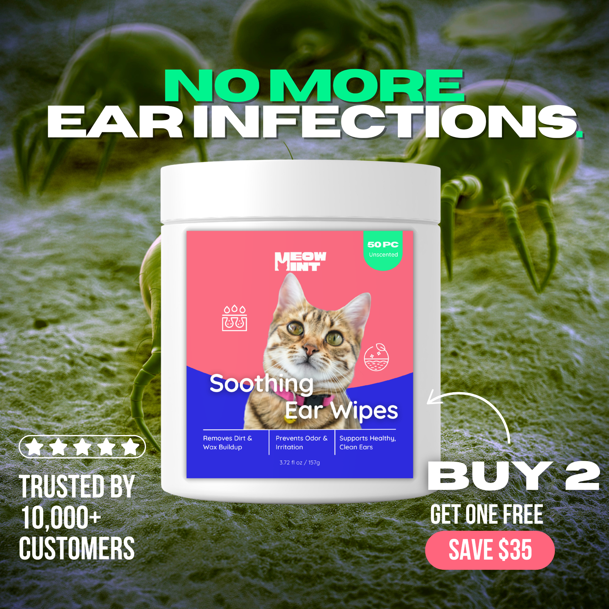Meowmint Facebook ad: GET ONE FREE TODAY!