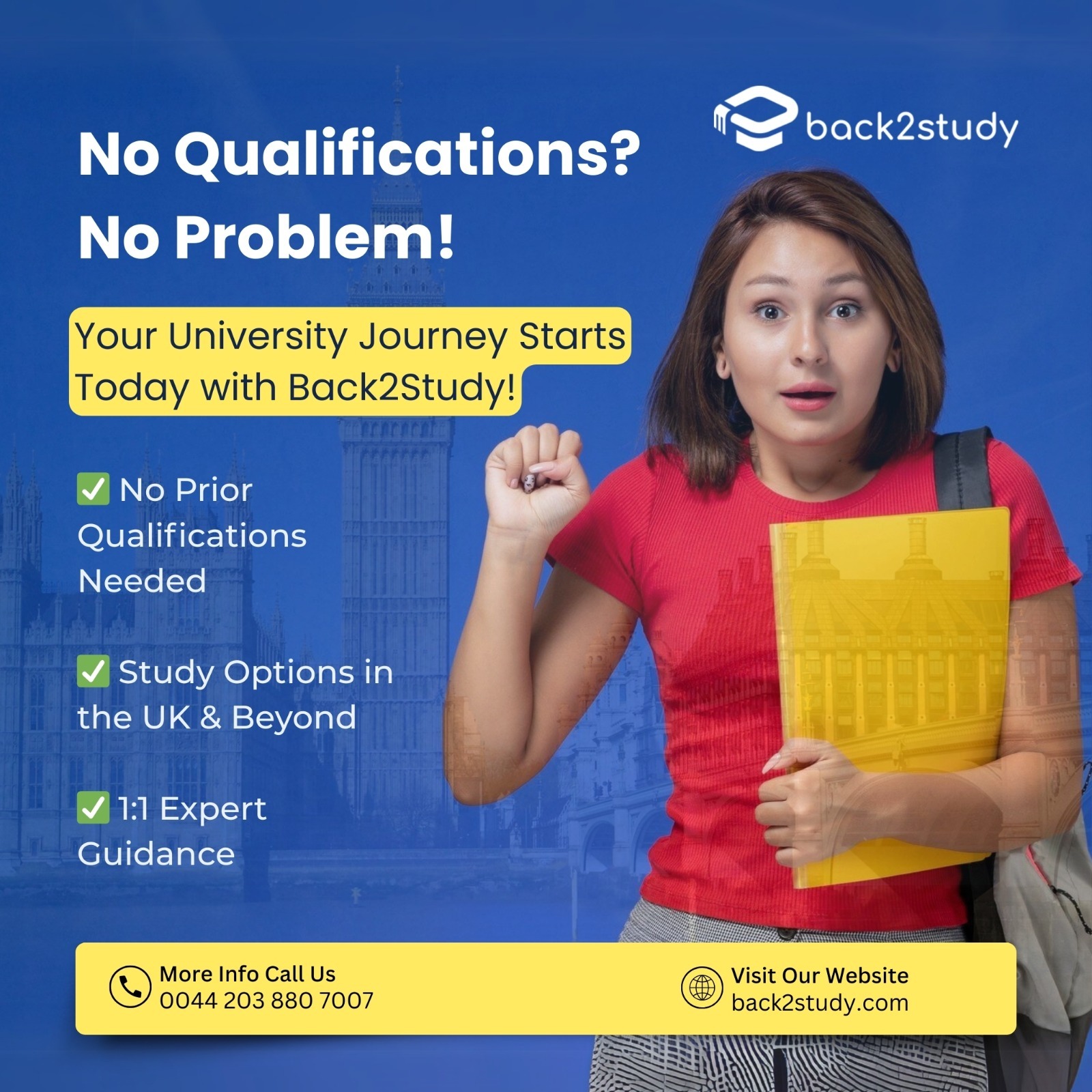 Back2study Facebook ad: Feeling stuck at work? Let’s plan your next move!
