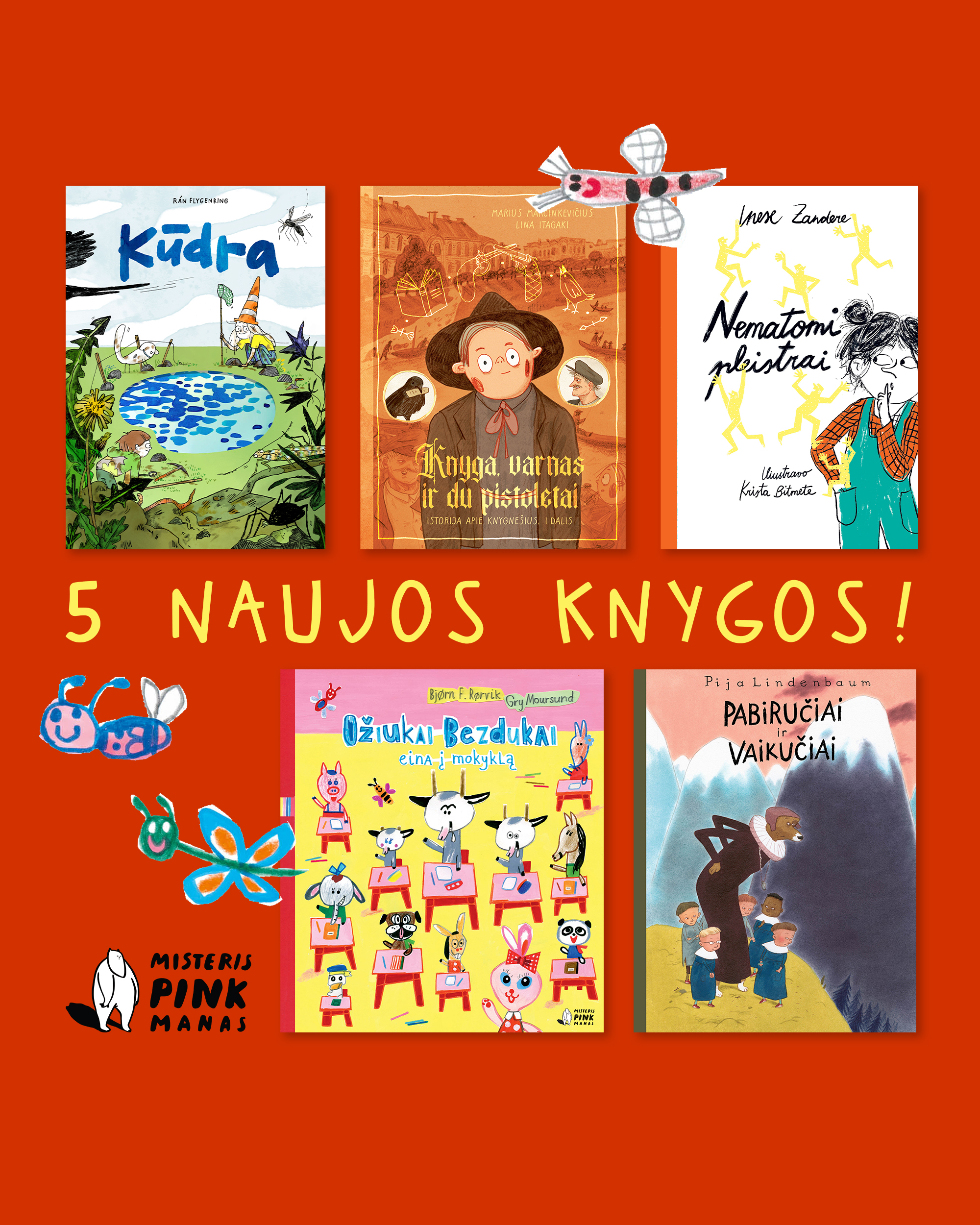 Misteris Pinkmanas Facebook ad: 5 naujos knygos vaikams!