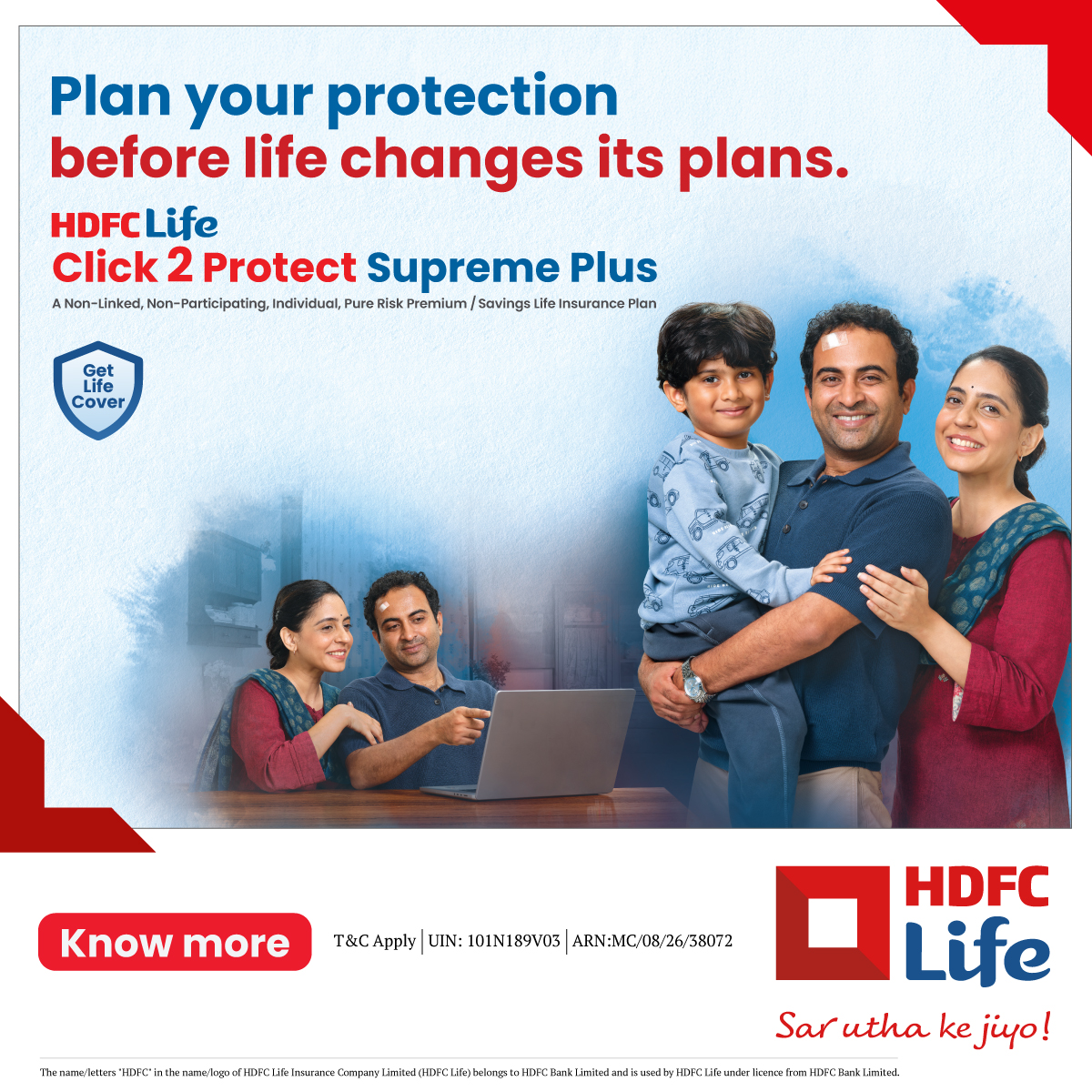 HDFC Life Facebook ad: ProtectB4ItsLate with Term Plans