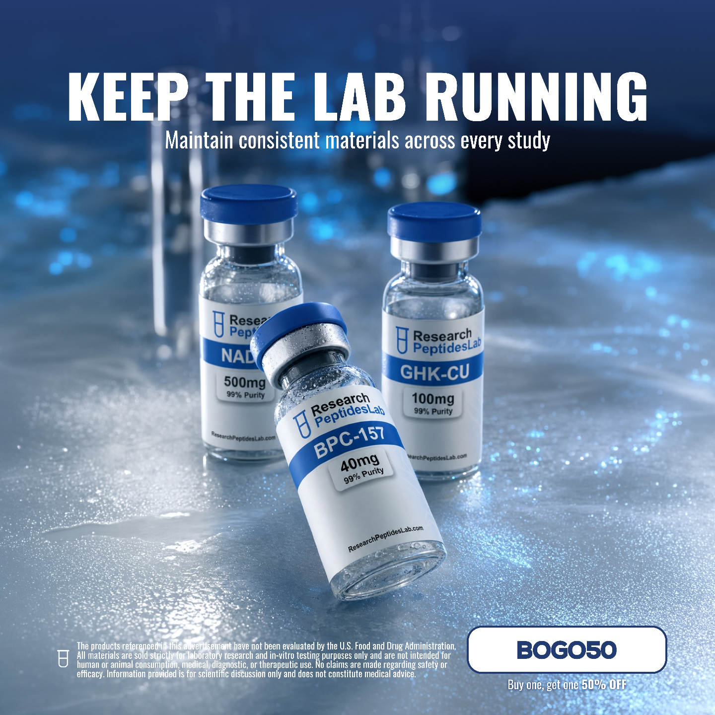 Research Peptides Lab Facebook ad