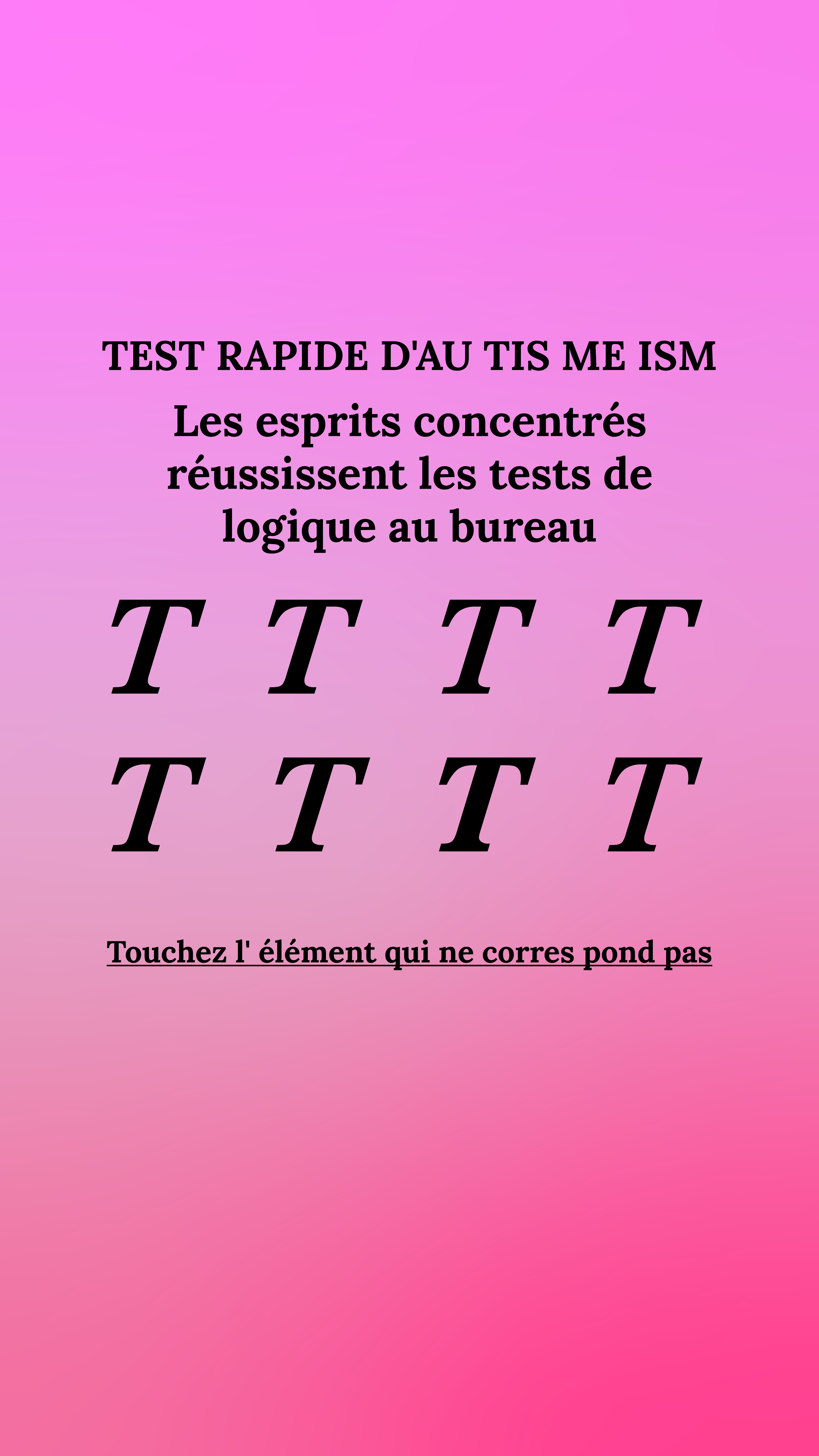 International IQ test Facebook ad