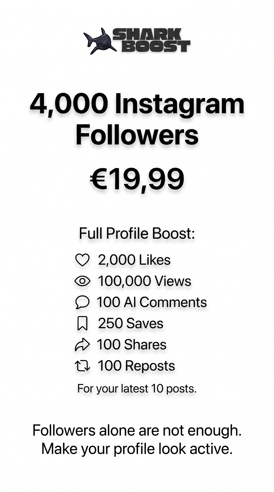 Sharkboost Facebook ad: SharkBoost - Boost Your Social Media Presence