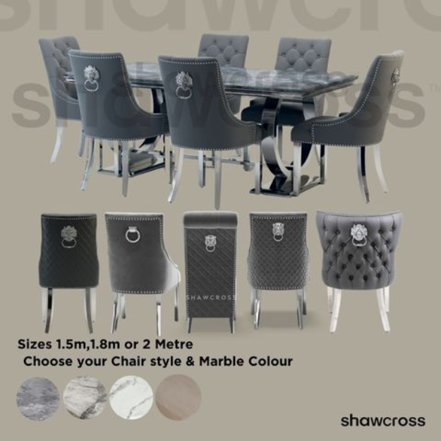 Shawcross Furniture Facebook ad: Marble Dining Sets Sale