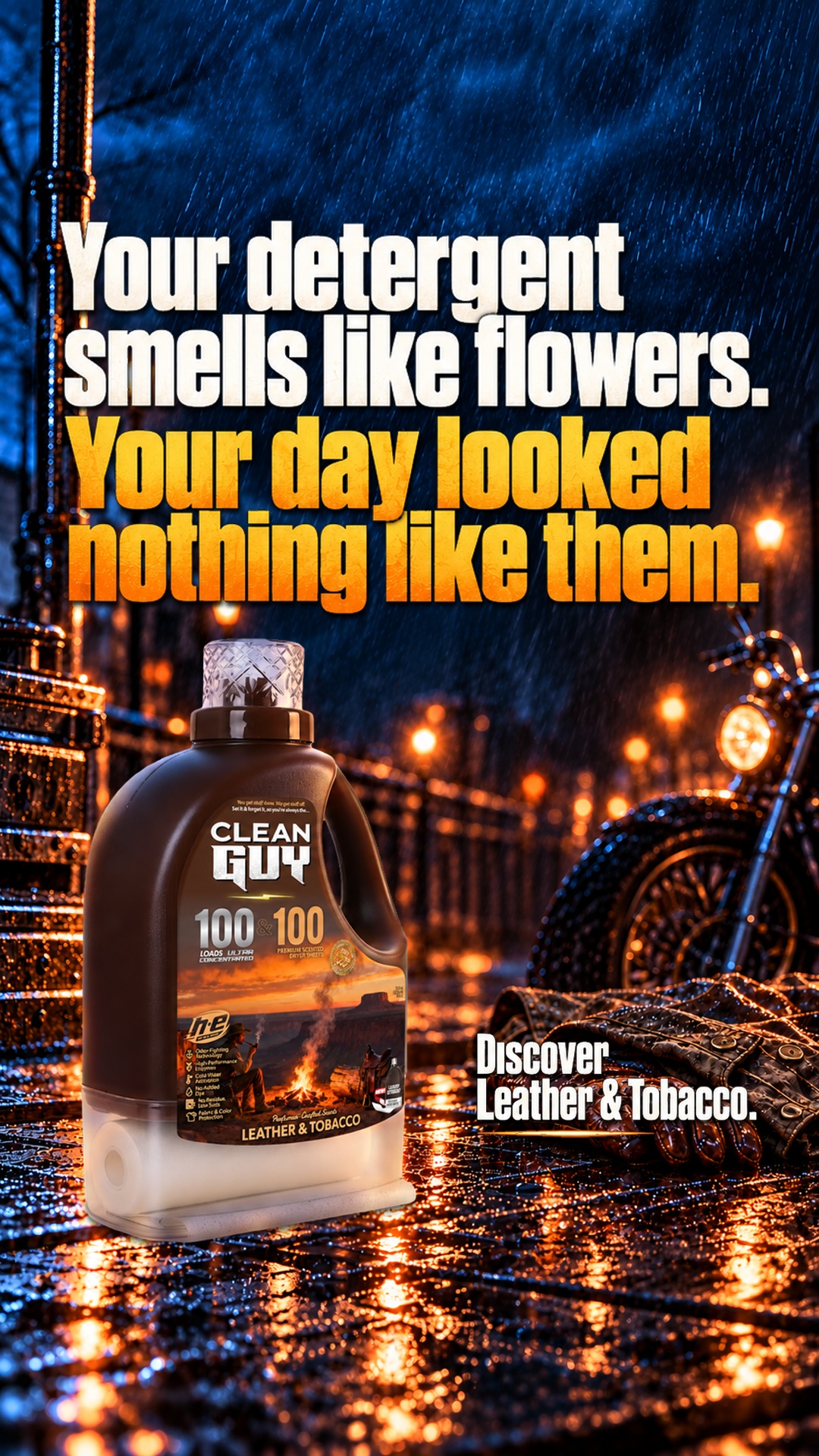 Clean Guy Facebook ad: You're a dude, not a lilac.
