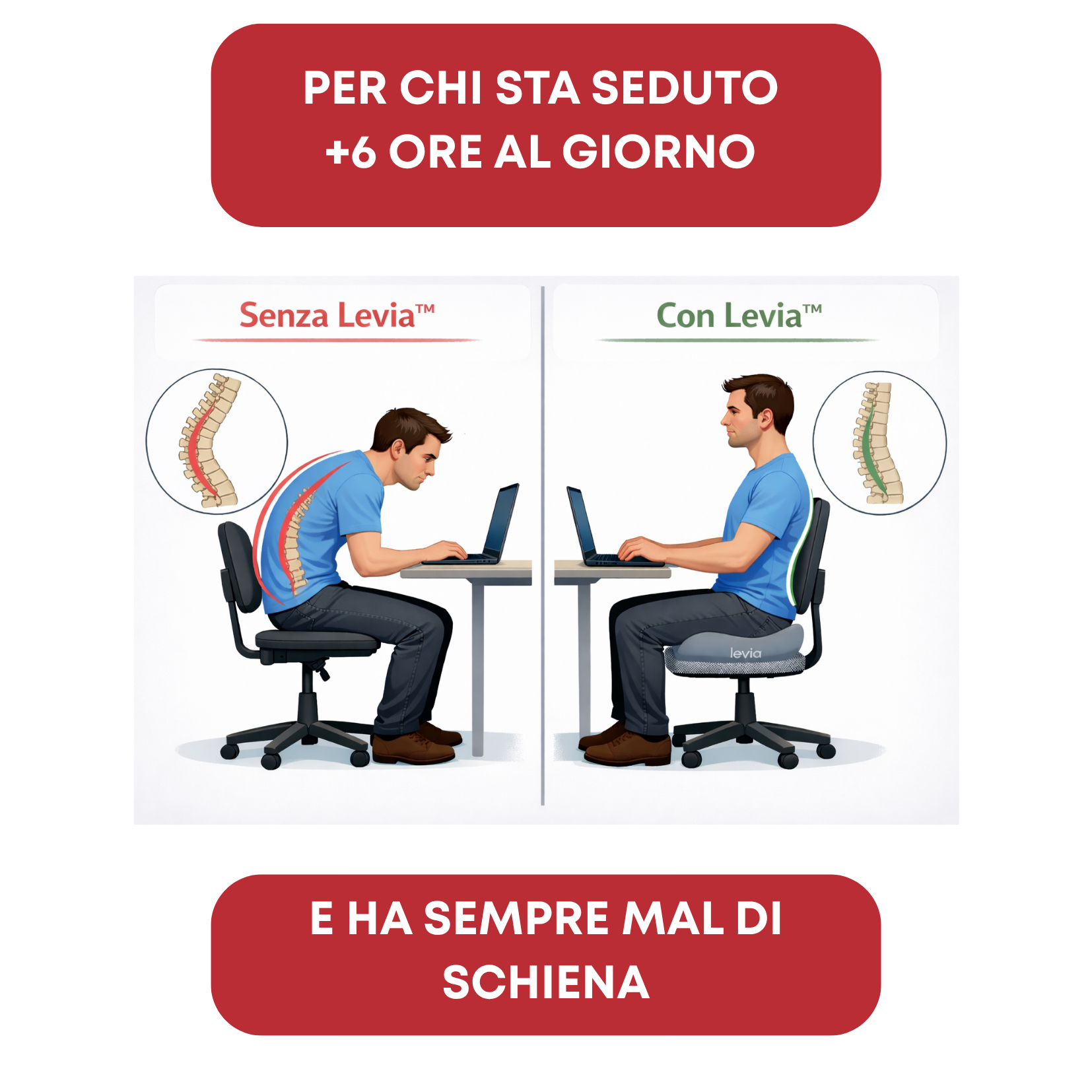 Levia Facebook ad: Sempre mal di schiena