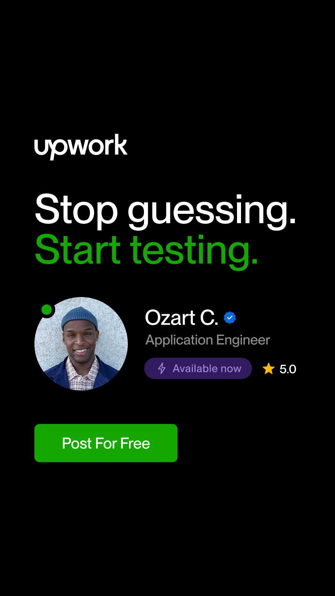 Upwork Facebook ad