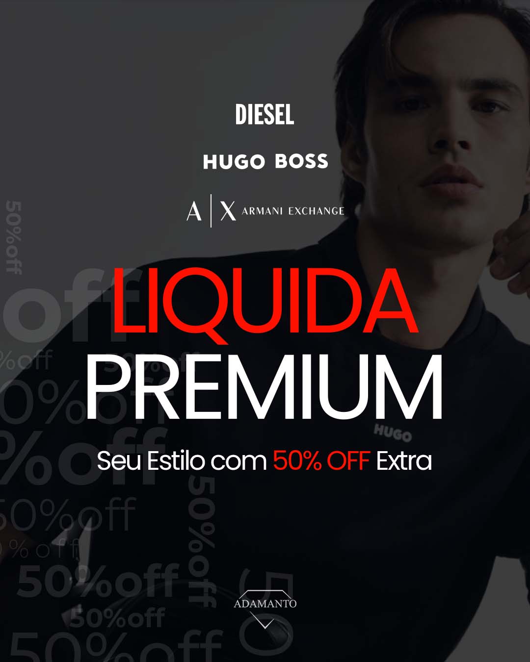 Adamanto Store Facebook ad: Neste verão, viva o estilo e a sofisticação…