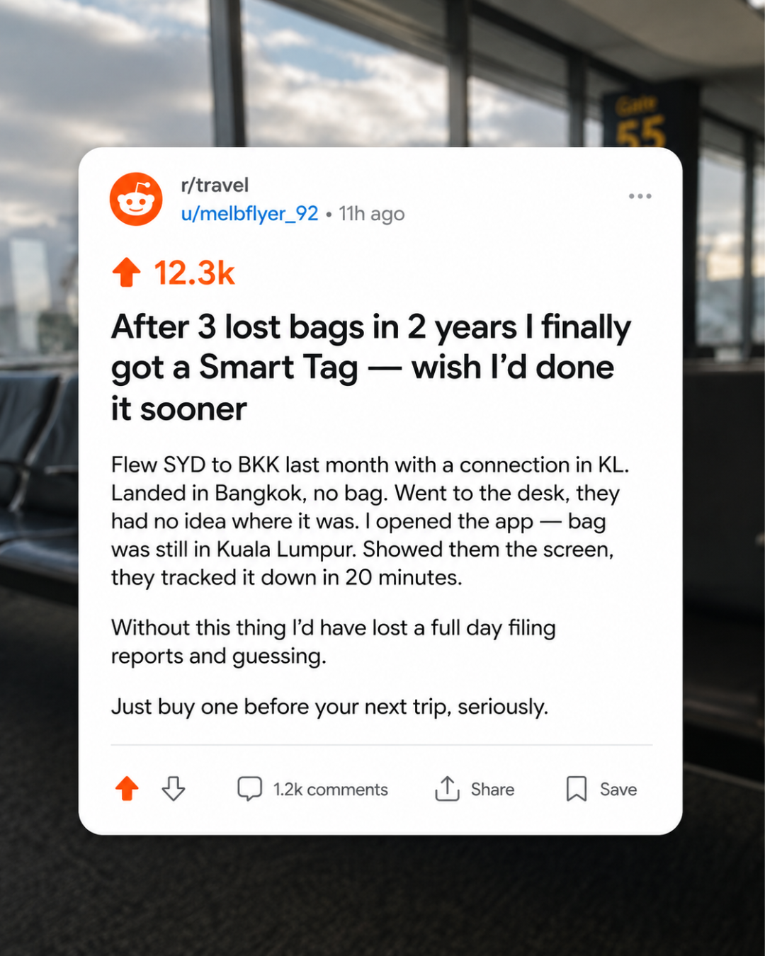 TravelLite Facebook ad