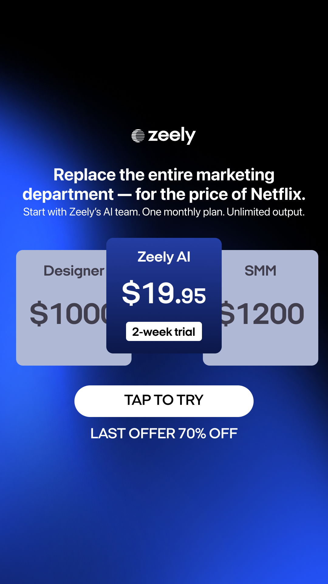 Zeely Facebook ad