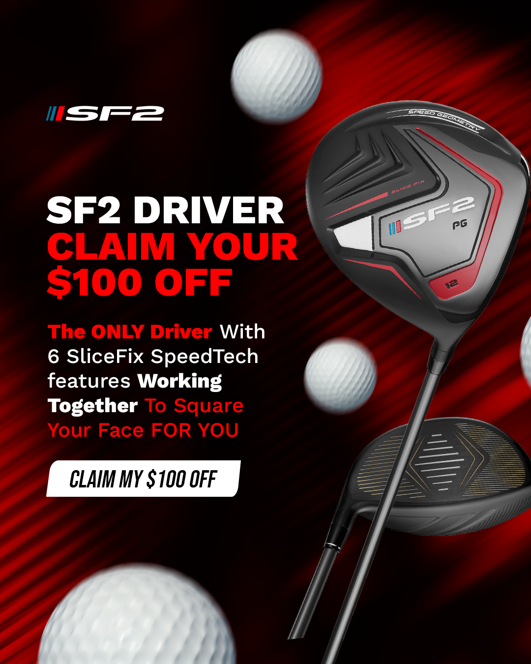 Performance Golf Facebook ad