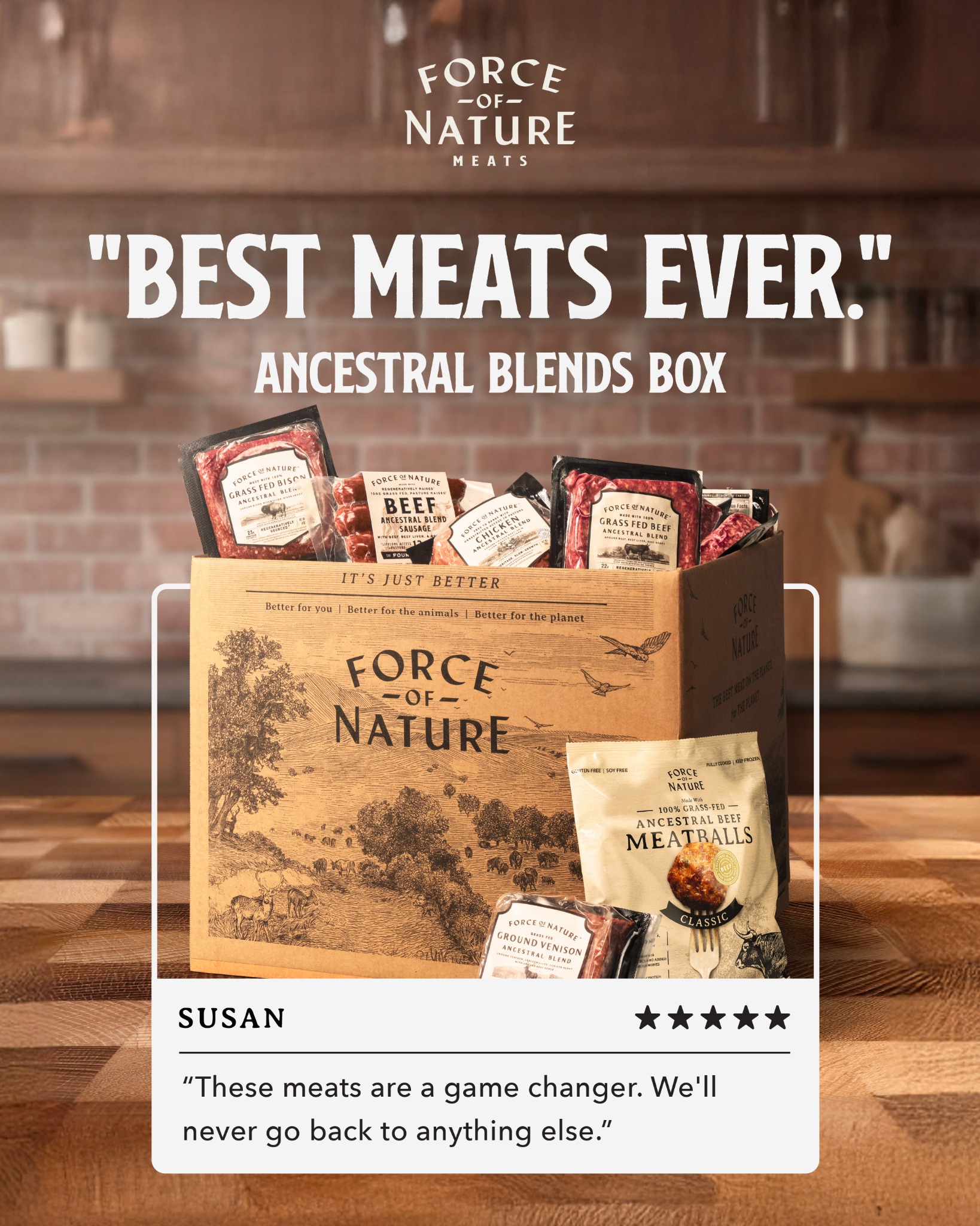 Force Of Nature Meats Facebook ad