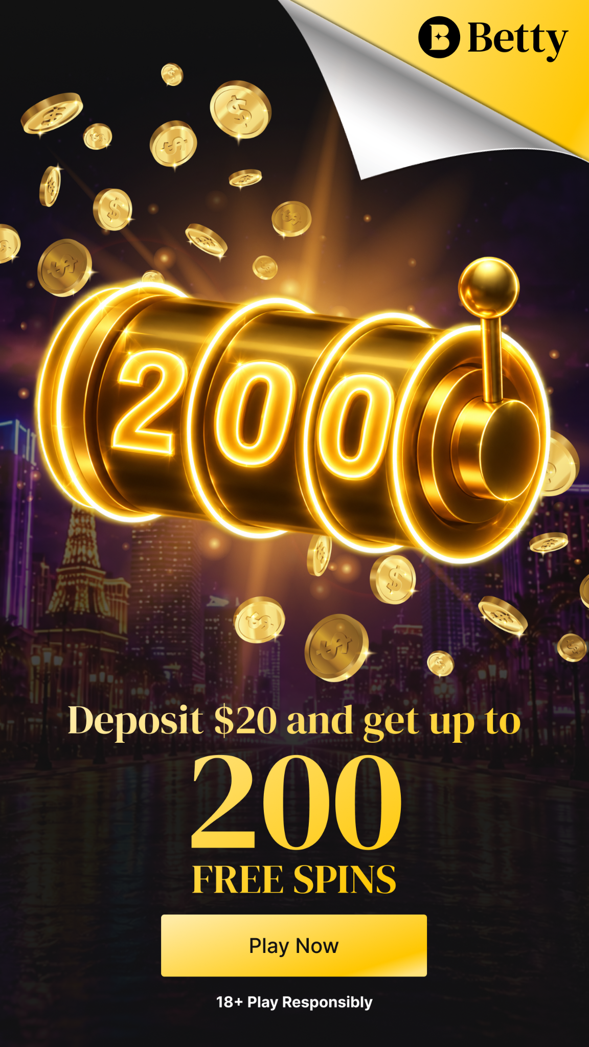 Betty Online Casino Facebook ad