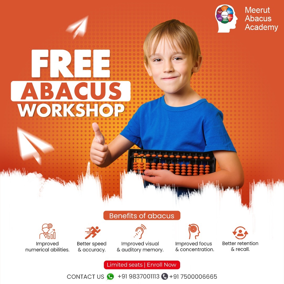 Meerut Abacus Academy Facebook ad: BOOK YOUR FREE CLASS NOW!