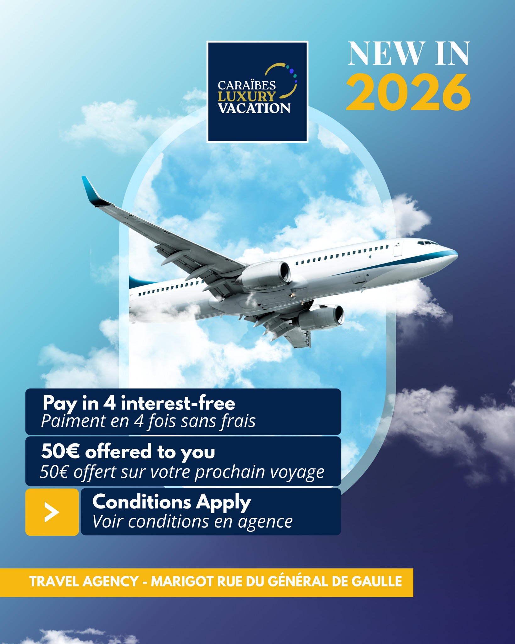 Caribbean Luxury Vacations Facebook ad: New in 2026