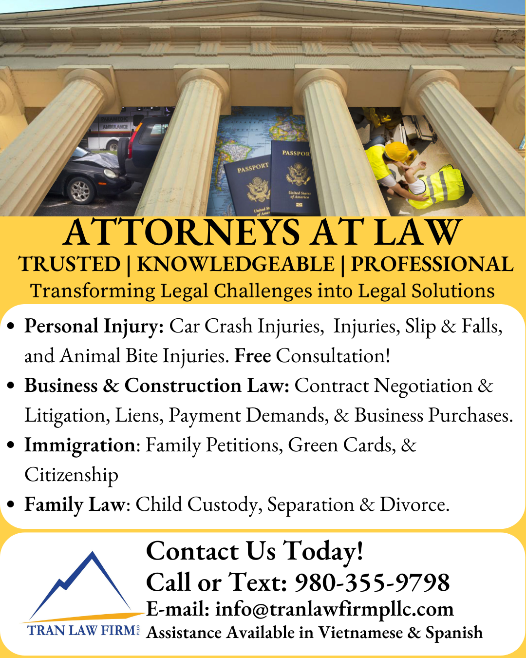 Tran Law Firm, PLLC Facebook ad