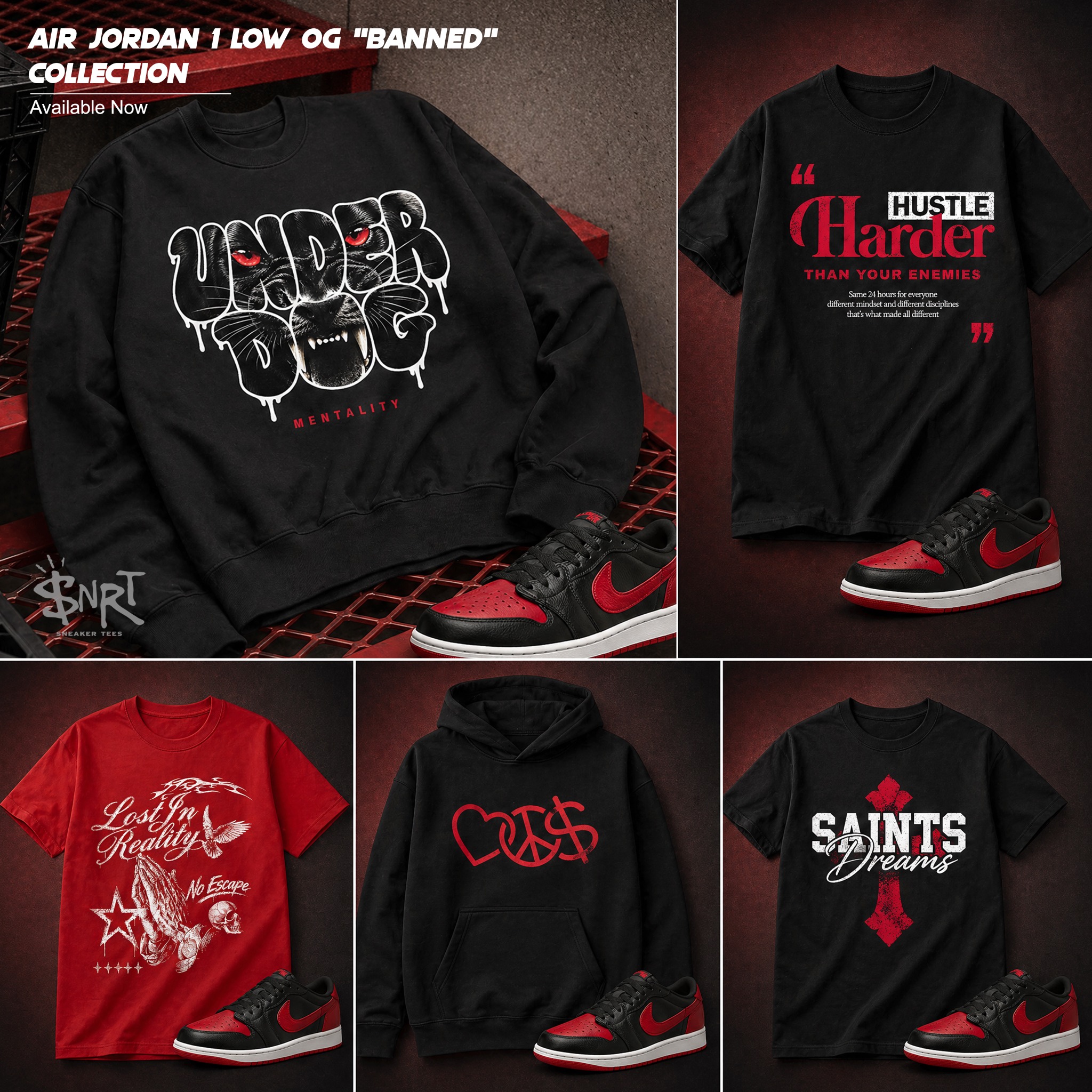 SNRT Sneaker T-Shirt Facebook ad: THE COLLECTION THAT COMPLETES THE FIT