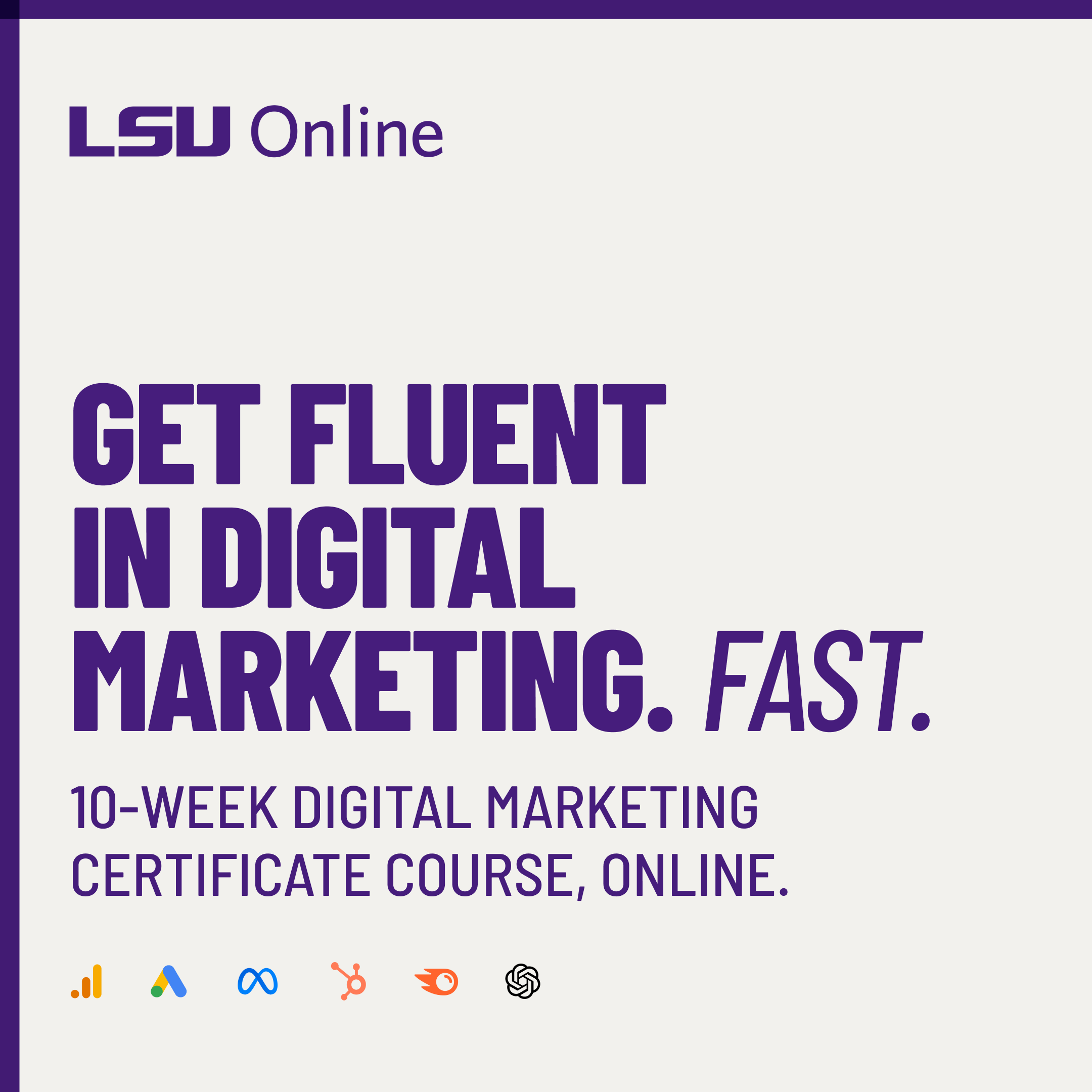 LSU Online Facebook ad from Apr 29, 2026