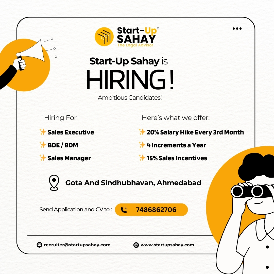 Start-Up Sahay Private Limited Facebook ad: Start-Up Sahay Is Hiring!