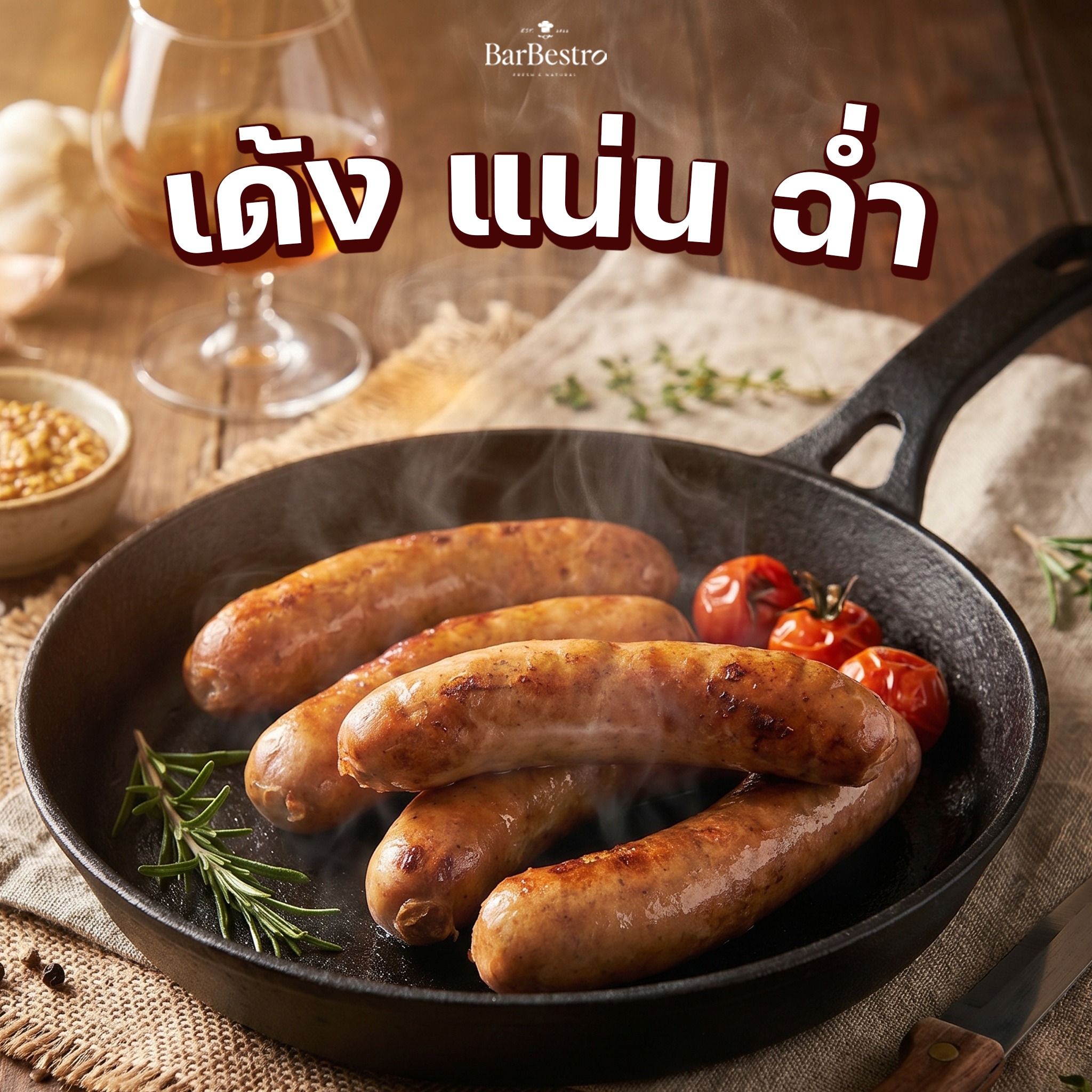 BarBestro - ไส้กรอกเยอรมันสไตล์ไทยสูตรโฮมเมด และอาหารรมควัน Facebook ad
