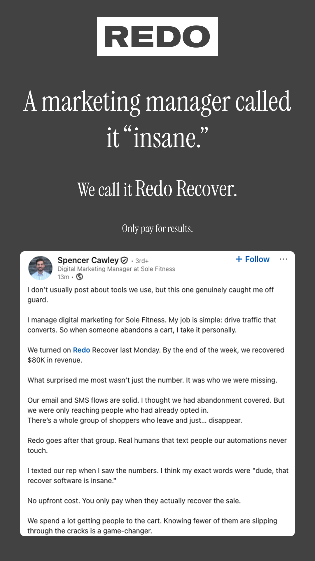 Redo Tech Facebook ad from May 12, 2026