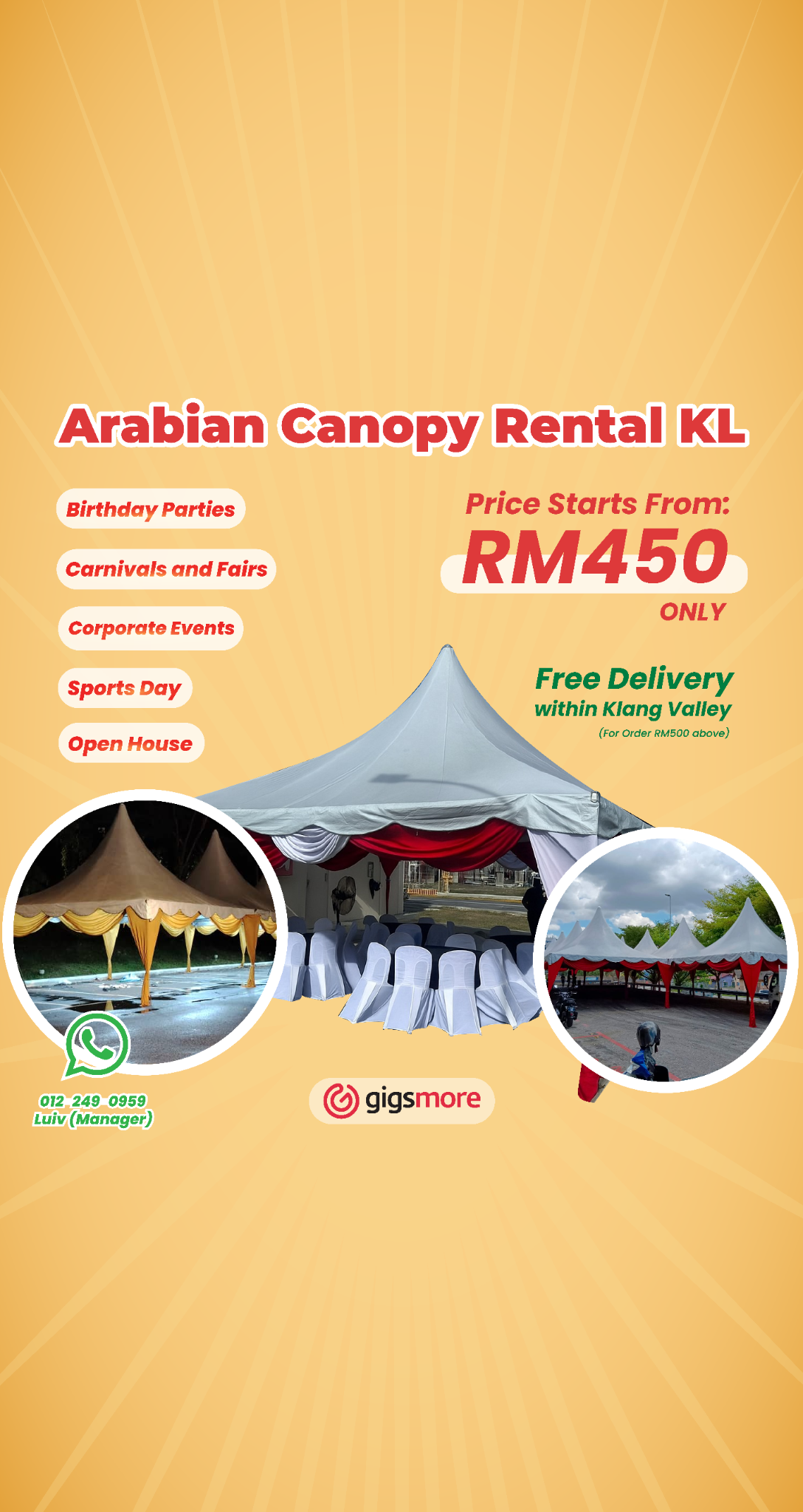 Gigsmore.com - Malaysia's No.1 Event Entertainment Agency Facebook ad from Nov 16, 2025
