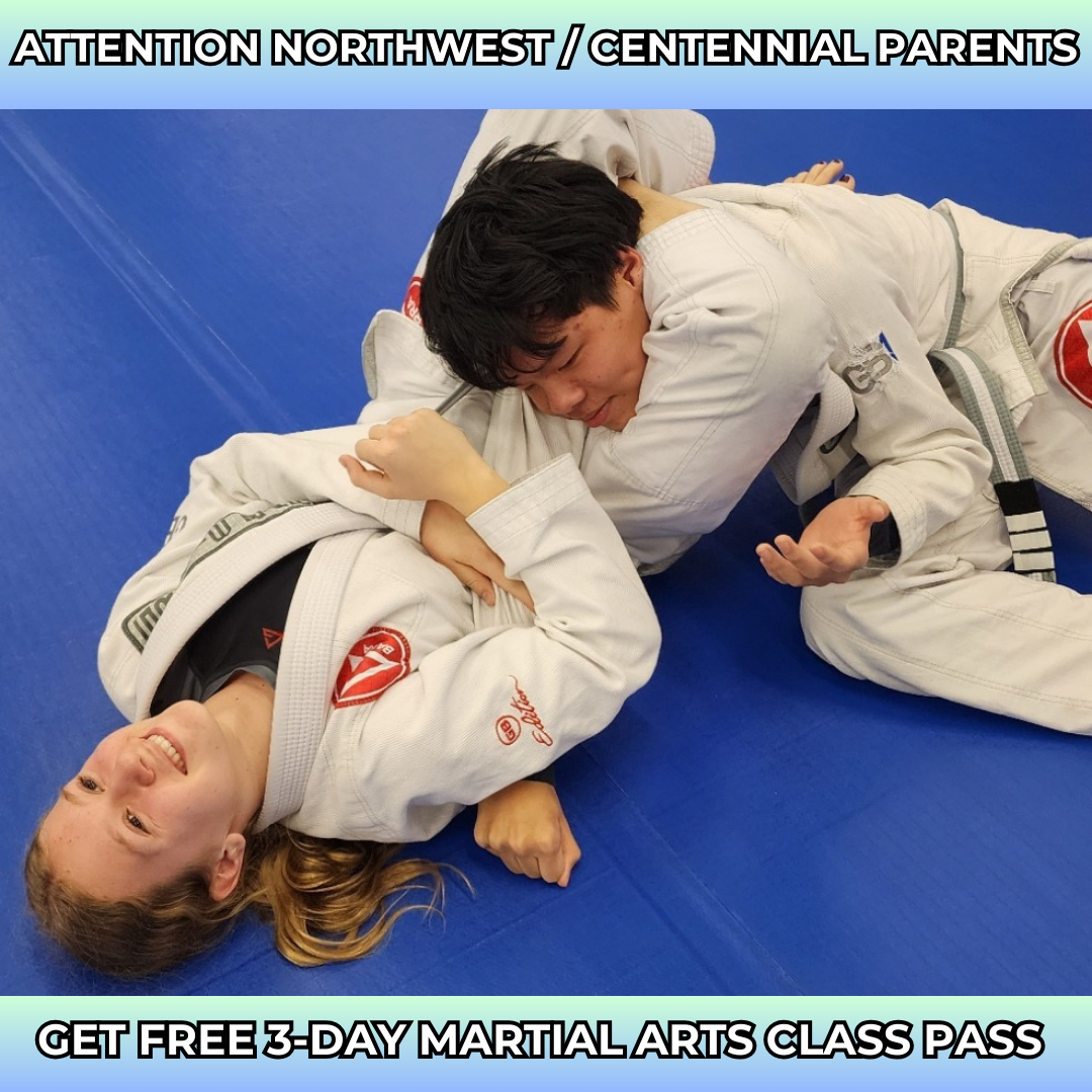 Gracie Barra SkyPointe Centennial Las Vegas Facebook ad: Want a FREE 3-Day, Kids Martial Arts Class Pass?