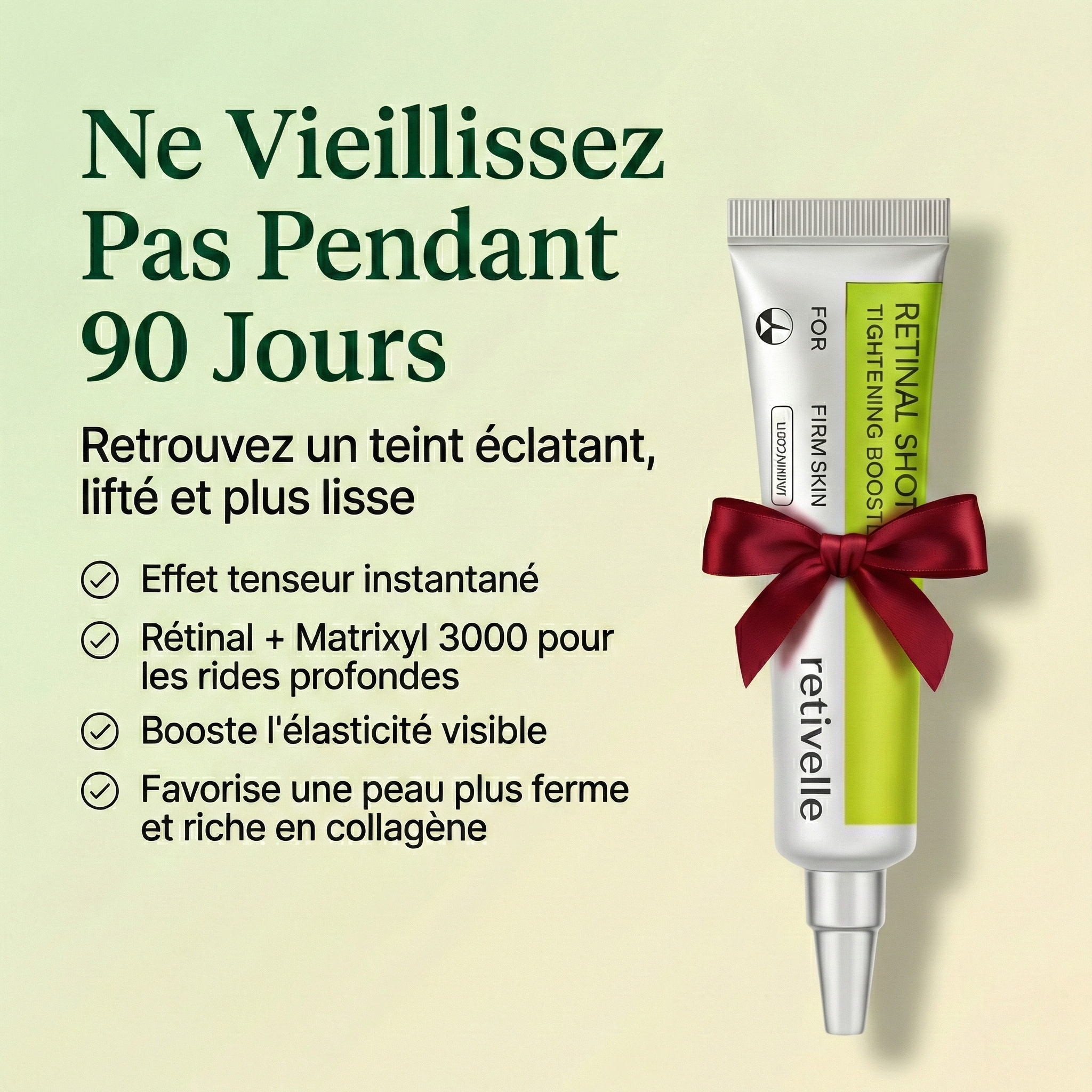 Retivelle Facebook ad: 11× plus efficace que le retinol classique