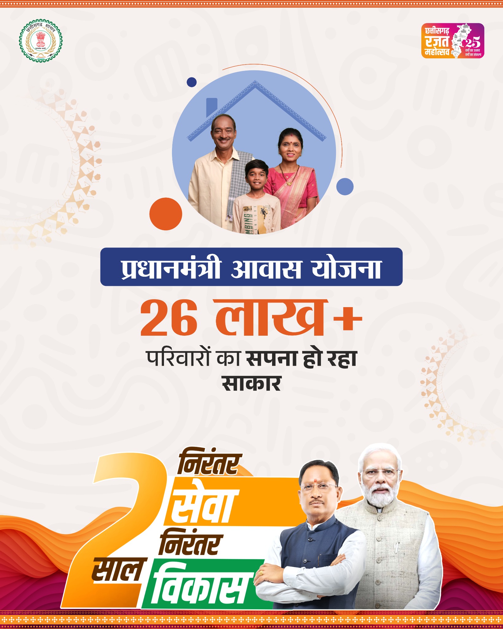 CMO Chhattisgarh Facebook ad: प्रधानमंत्री आवास योजना, 26 लाख+ परिवारों का सपना…