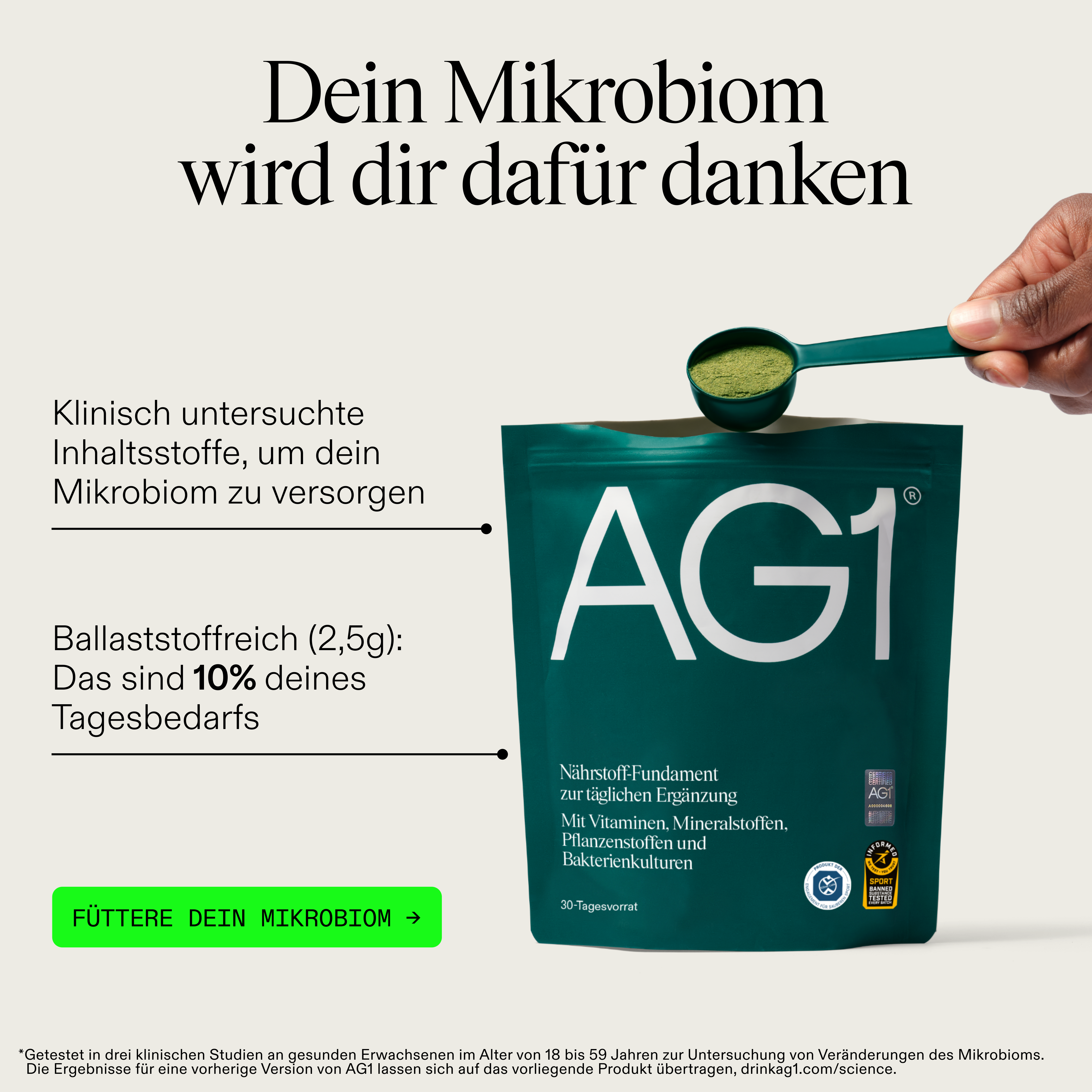 AG1 Deutschland Facebook ad