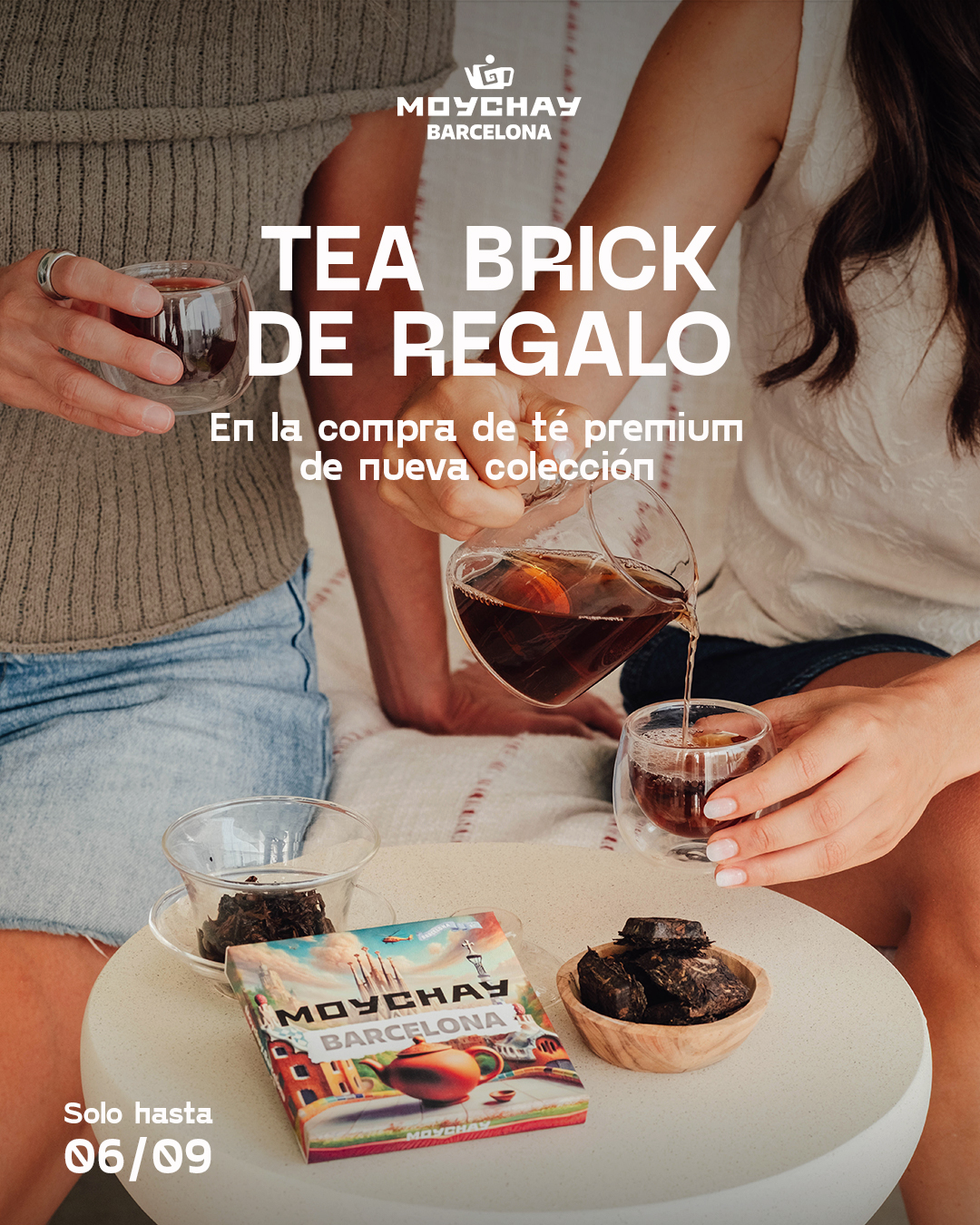 Moychay Barcelona Club de Té Facebook ad: Tea Brick de Regalo con tu té de nueva colección