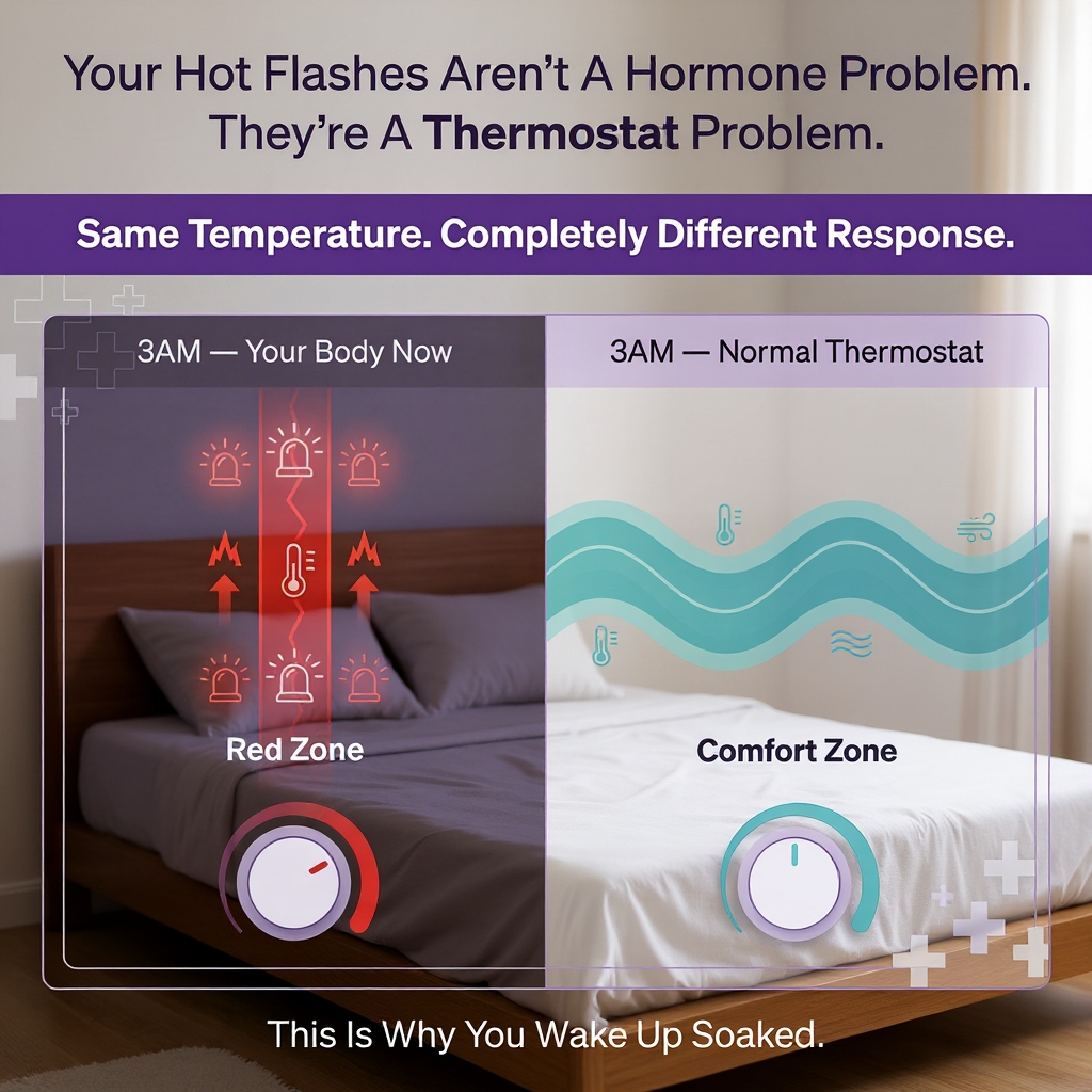Vono Labs Facebook ad: Your Hot Flashes Aren't A Hormone Problem. They're A…